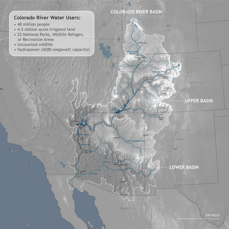 Map of Colorado River basin